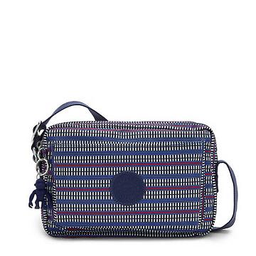 Kipling Abanu Medium Printed Crossbody Bags Blue Geo Print | CA 1022HA